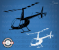 Preview: Luftfahrtaufkleber, Hubschrauber Aufkleber R44, r44, R44