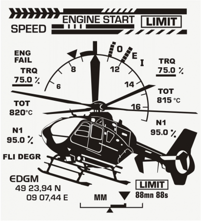 EC135 Helicopter Wandtattoo, Helicopter Wandtattoo, Hubschrauber Wandtattoo